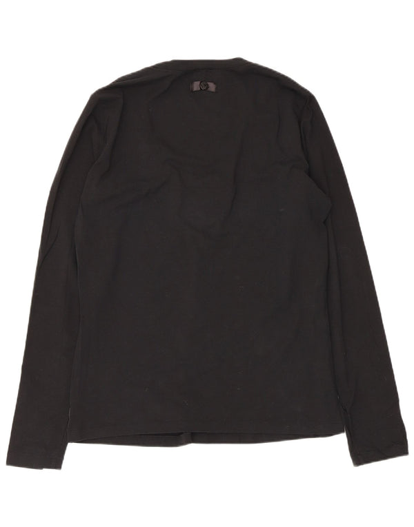 Armani Jeans Γυναικείο Μακρυμάνικο Μπλουζάκι UK 22 3XL Μαύρο βαμβακερό