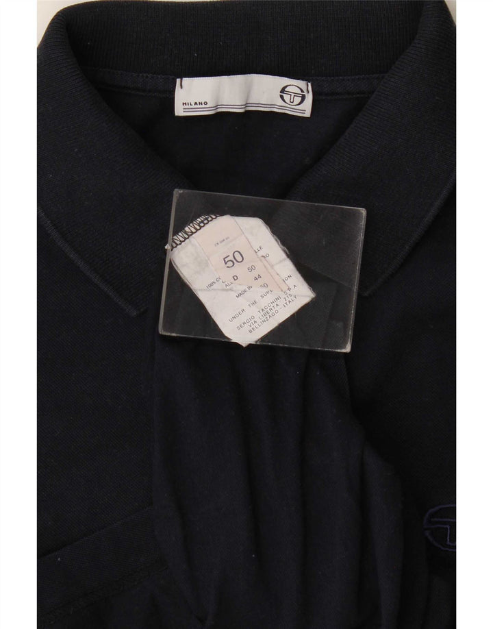 Sergio Tacchini Ανδρικό Πόλο Μπλουζάκι IT 50 Medium Navy Blue βαμβακερό