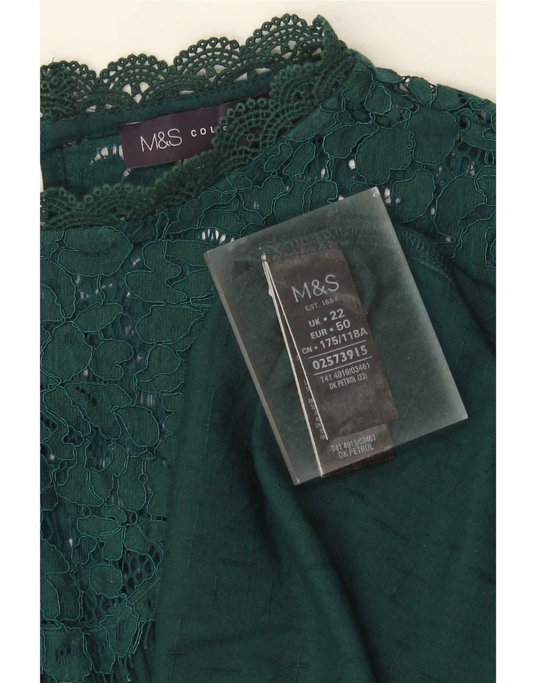 Marks & Spencer Γυναικεία Μπλούζα Τοπ UK 22 3XL Πράσινη βισκόζη