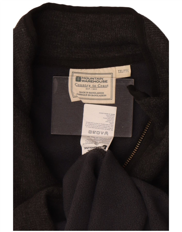 Ανδρικό πουλόβερ με φερμουάρ Mountain Warehouse 2XL Γκρι βαμβακερό