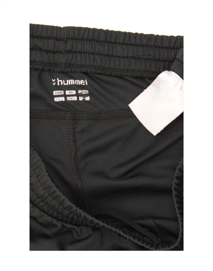 HUMMEL Mens Graphic Sport Shorts Large  Black Polyester Vintage Hummel and Second-Hand Hummel from Messina Hembry 