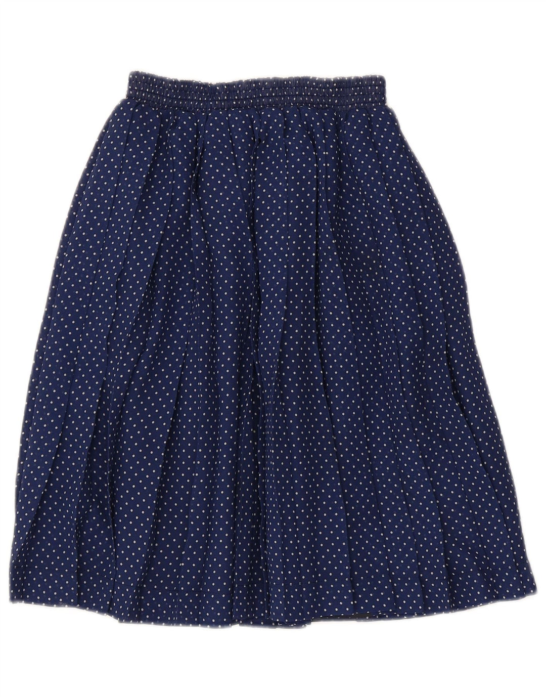 Vintage γυναικεία πλισέ φούστα W26 Small Navy Blue Pot Polyester