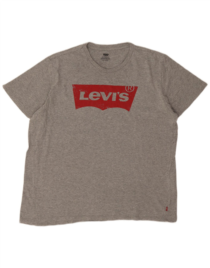 Ανδρικό γραφικό μπλουζάκι Levi's Top 2XL Γκρι βαμβακερό λογότυπο