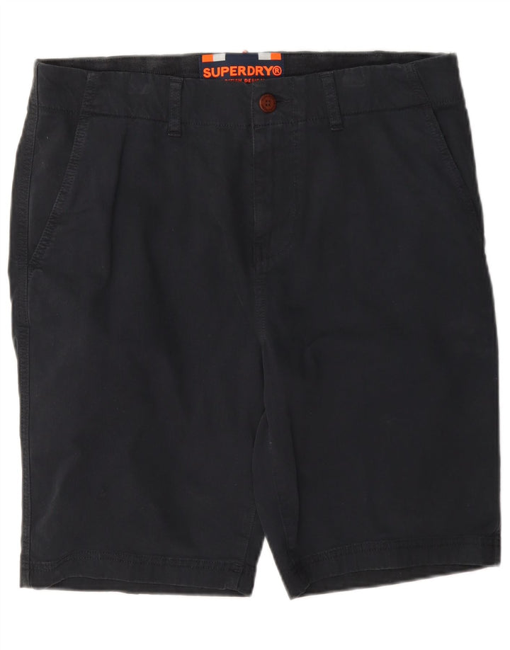 Ανδρικό σορτς Chino Superdry W32 Βαμβακερό μεσαίο ναυτικό μπλε