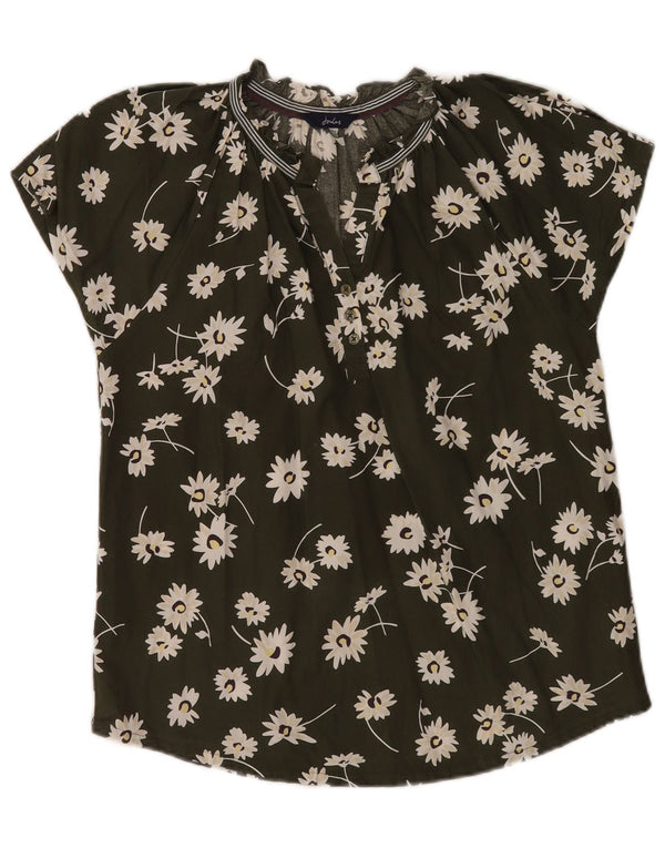 Joules Γυναικεία Μπλούζα Τοπ UK 6 XS Χακί Floral Βαμβακερό