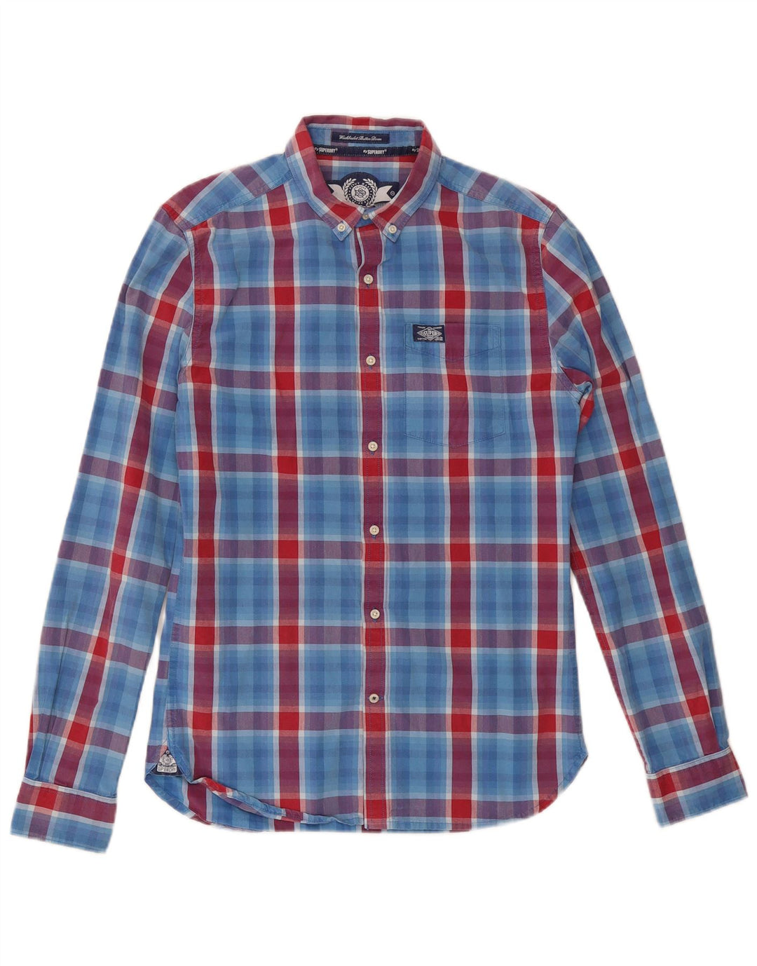 Ανδρικό πουκάμισο Superdry Small Blue Check Cotton
