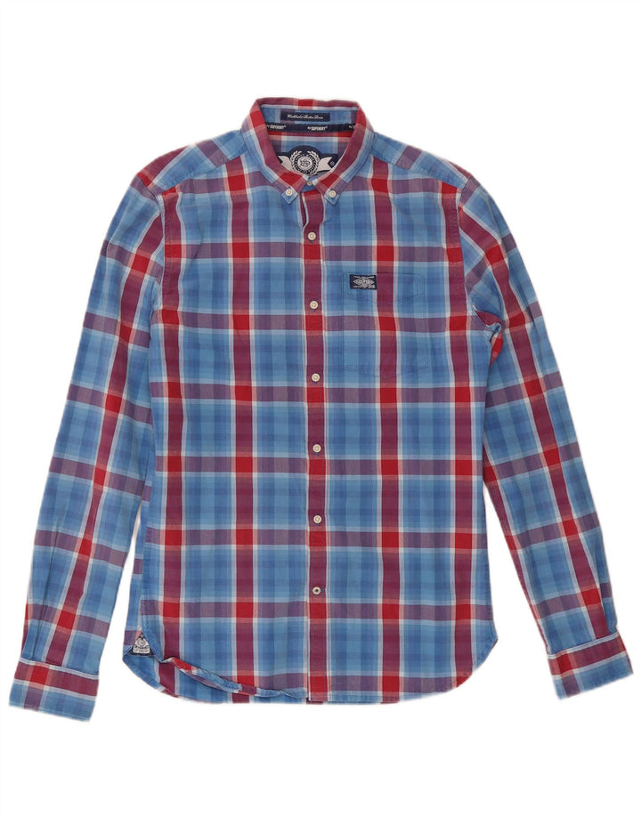 Ανδρικό πουκάμισο Superdry Small Blue Check Cotton