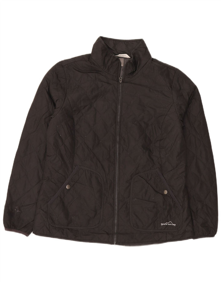 Γυναικείο καπιτονέ μπουφάν Eddie Bauer UK 16 μεγάλο μαύρο πολυεστέρα