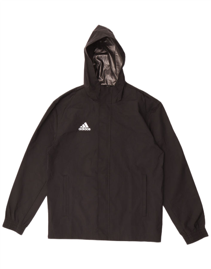 Adidas Ανδρικό μπουφάν βροχής με κουκούλα UK 36 Small Black Polyester