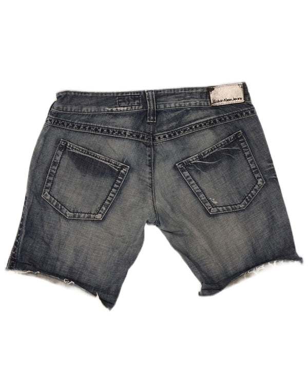 Γυναικείο τζιν σορτς Calvin Klein W30 μεσαίο μπλε βαμβακερό
