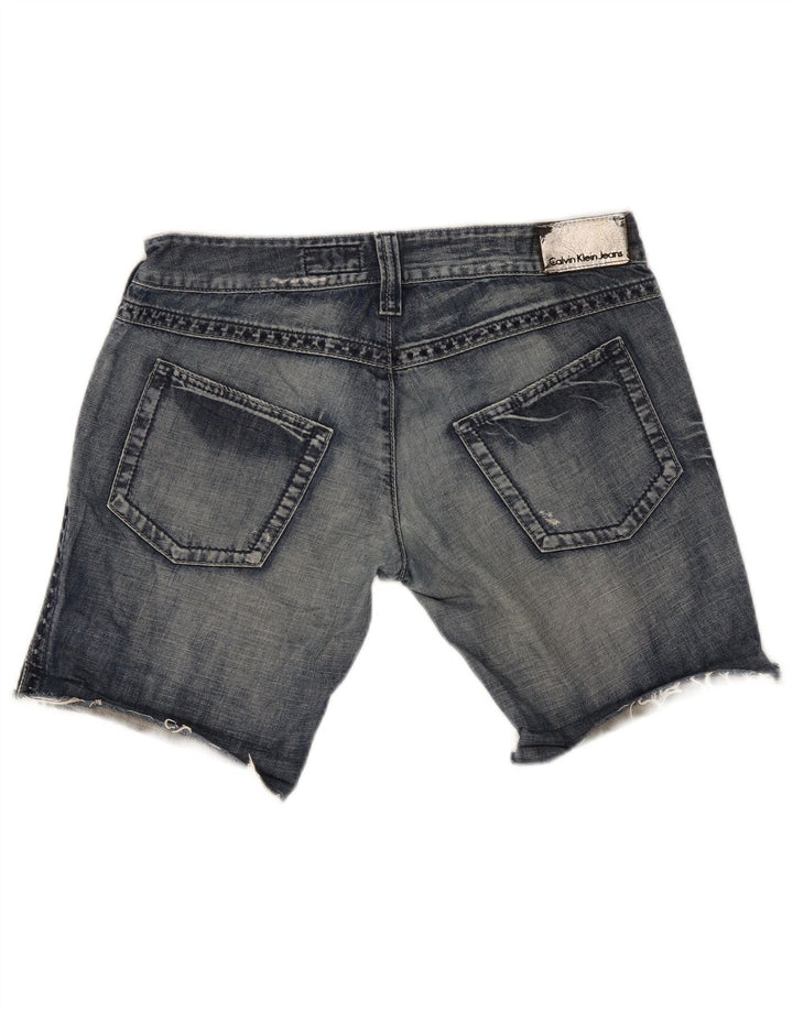 Γυναικείο τζιν σορτς Calvin Klein W30 μεσαίο μπλε βαμβακερό
