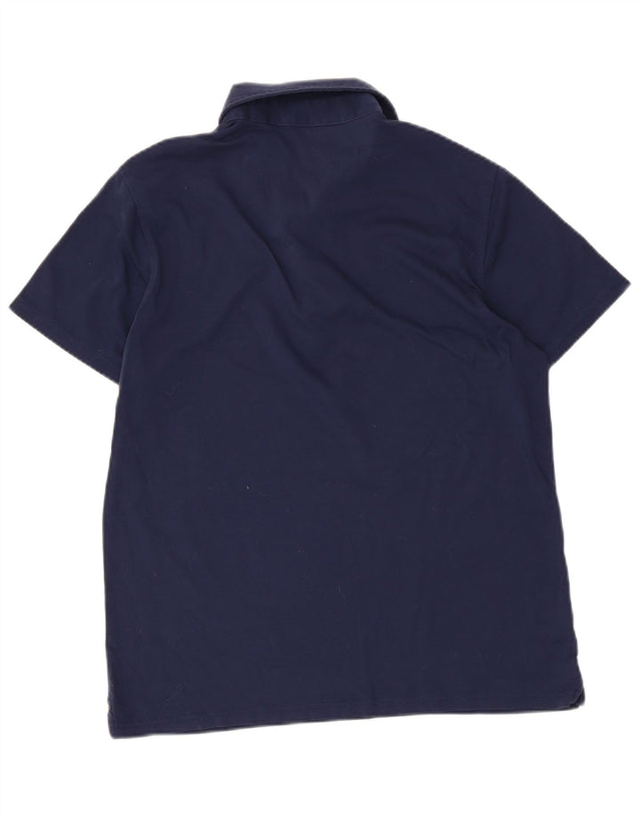 Ανδρικό πουκάμισο πόλο Massimo Dutti μεγάλο μπλε ναυτικό
