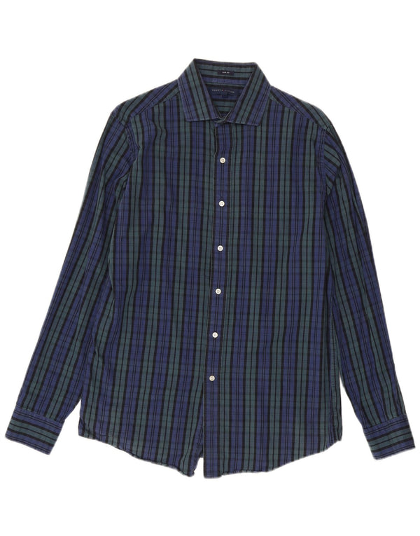 Ανδρικό πουκάμισο Tommy Hilfiger Slim Fit Size 15 1/2 Medium Blue Check Cotton