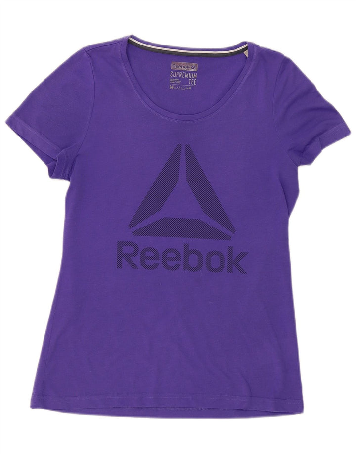 Reebok Γυναικείο T-Shirt Top UK 12 Medium Purple Polyester