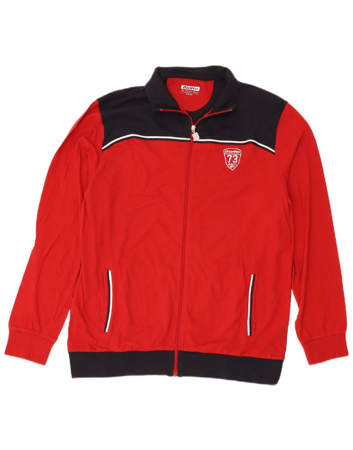 Ανδρική φόρμα Lotto Top Jacket 2XL Red Colourblock Βαμβακερό