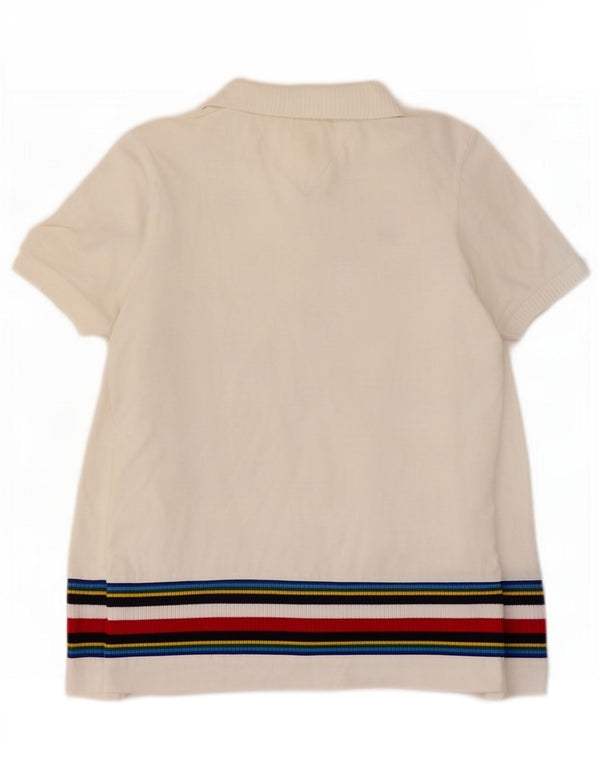 Tommy Hilfiger Γυναικείο Πόλο Μπλουζάκι UK 10 Small White Ride Βαμβακερό