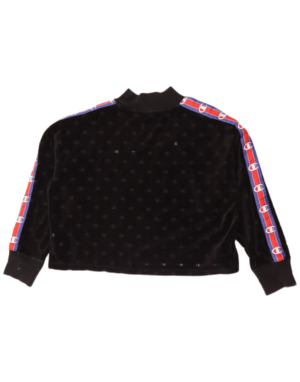 Champion Γυναικεία Γραφική Φούτερ Jumper UK 14 Medium Black Colourblock