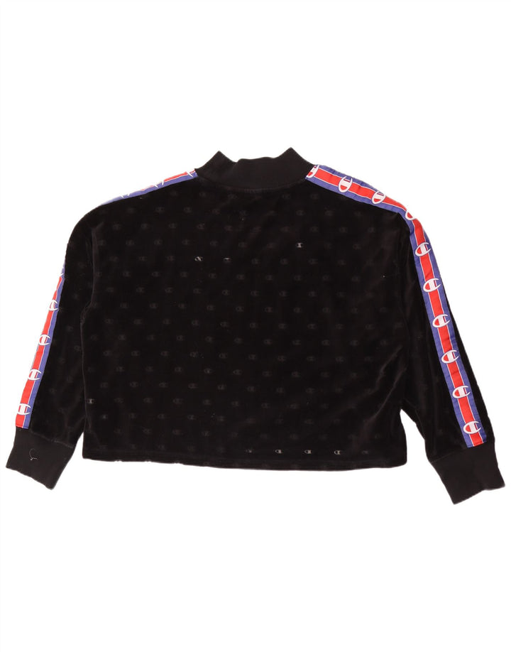 Champion Γυναικεία Γραφική Φούτερ Jumper UK 14 Medium Black Colourblock
