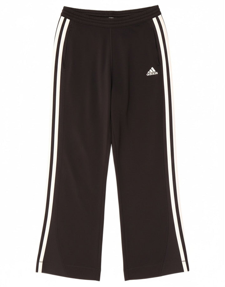 ADIDAS Girls Climacool Tracksuit Trousers 9-10 Years Black Polyester