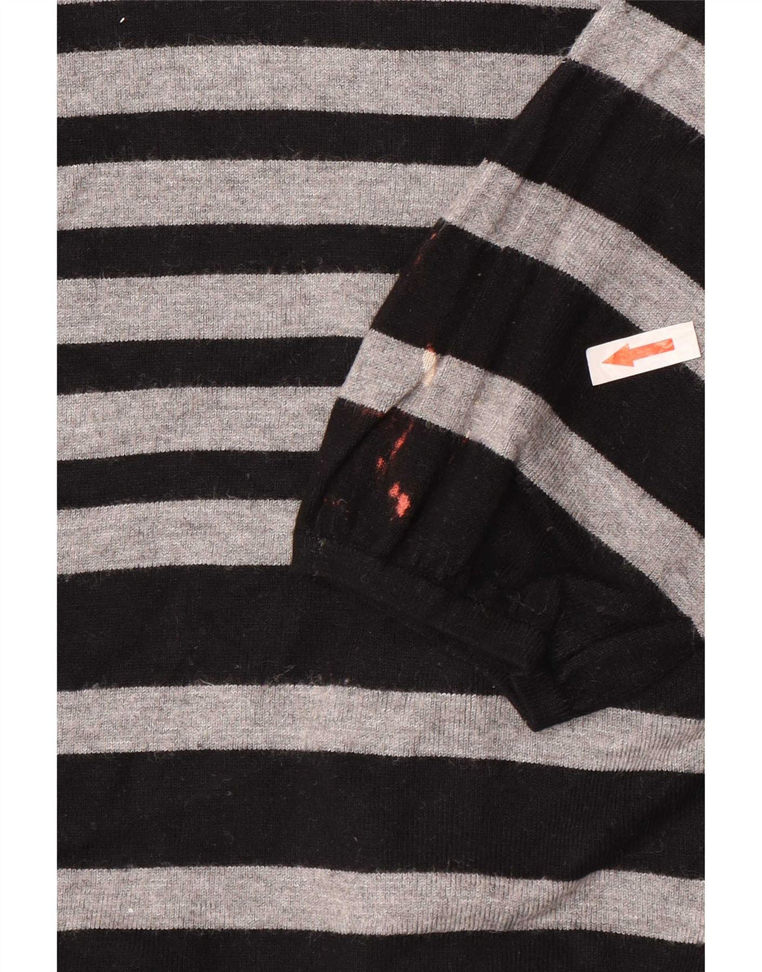 Marks & Spencer Γυναικείο πουλόβερ Crop Cardigan UK 8 Small Grey ριγέ