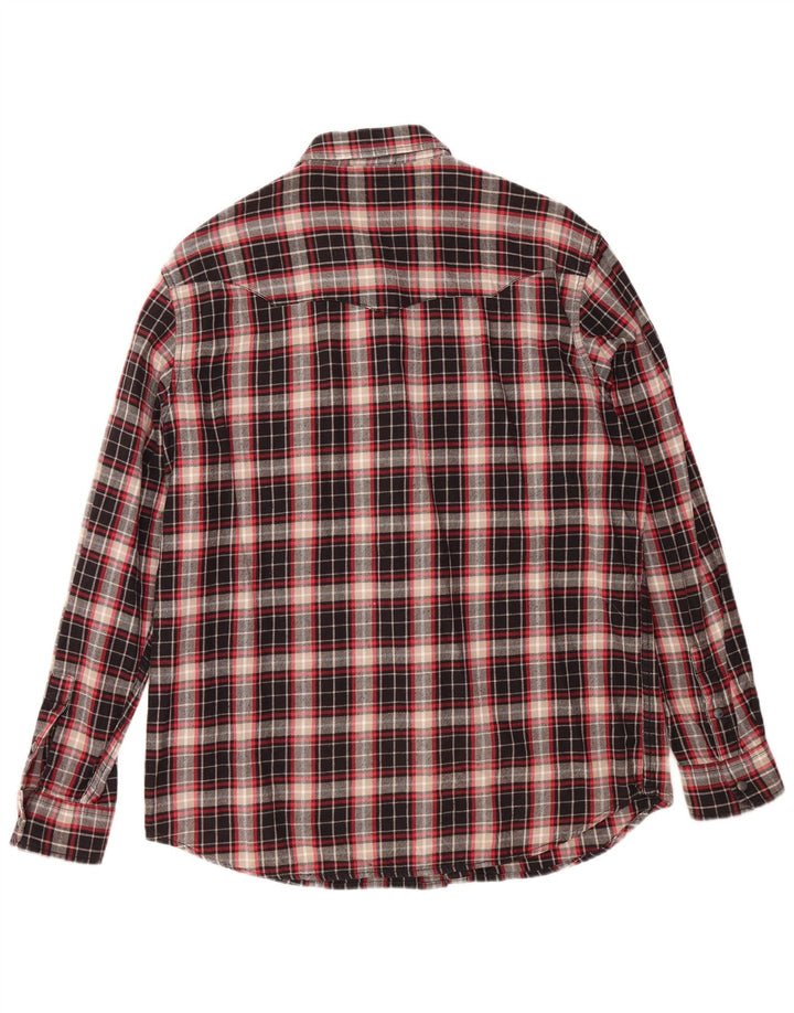 Ανδρικό φανελένιο πουκάμισο με κανονική εφαρμογή WRANGLER XL Μαύρο βαμβακερό