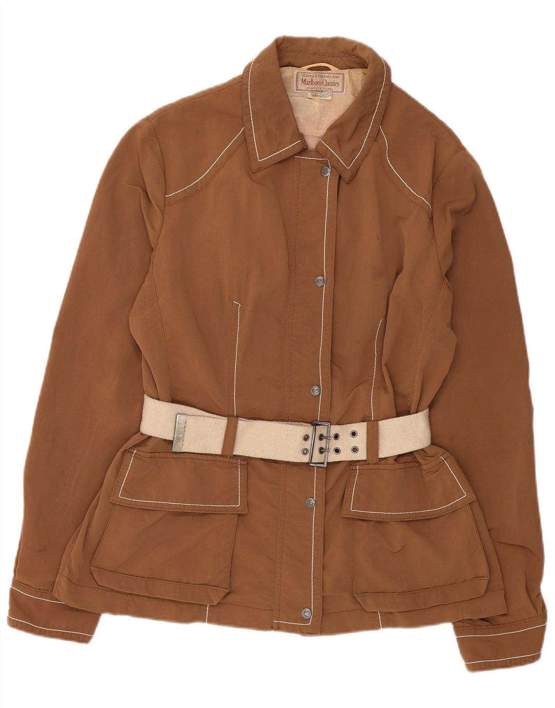 Marlboro Classics Γυναικείο Utility Jacket UK 20 2XL Brown Polyamide
