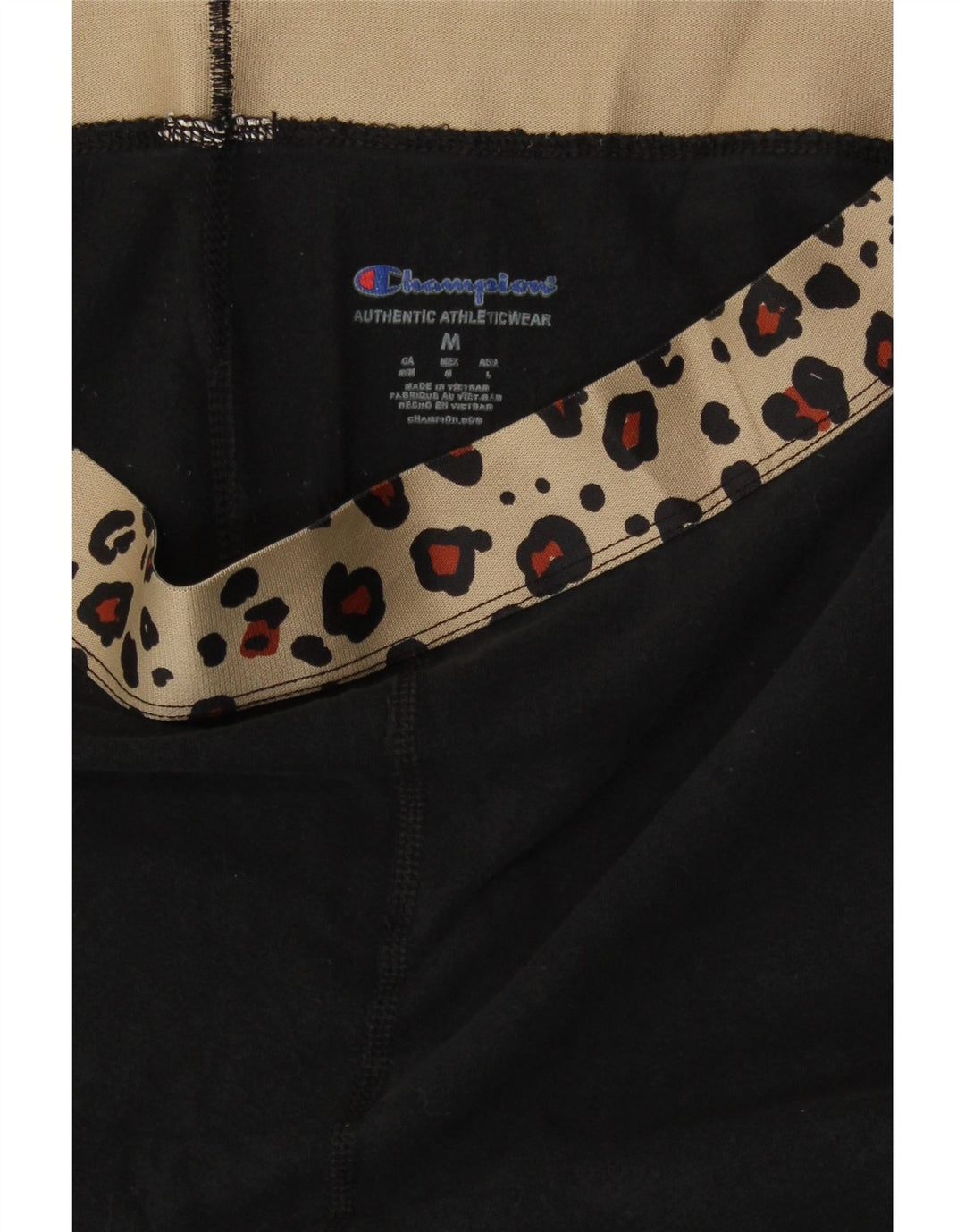 Γυναικεία γραφικά κολάν Champion UK 12 Medium Black Animal print