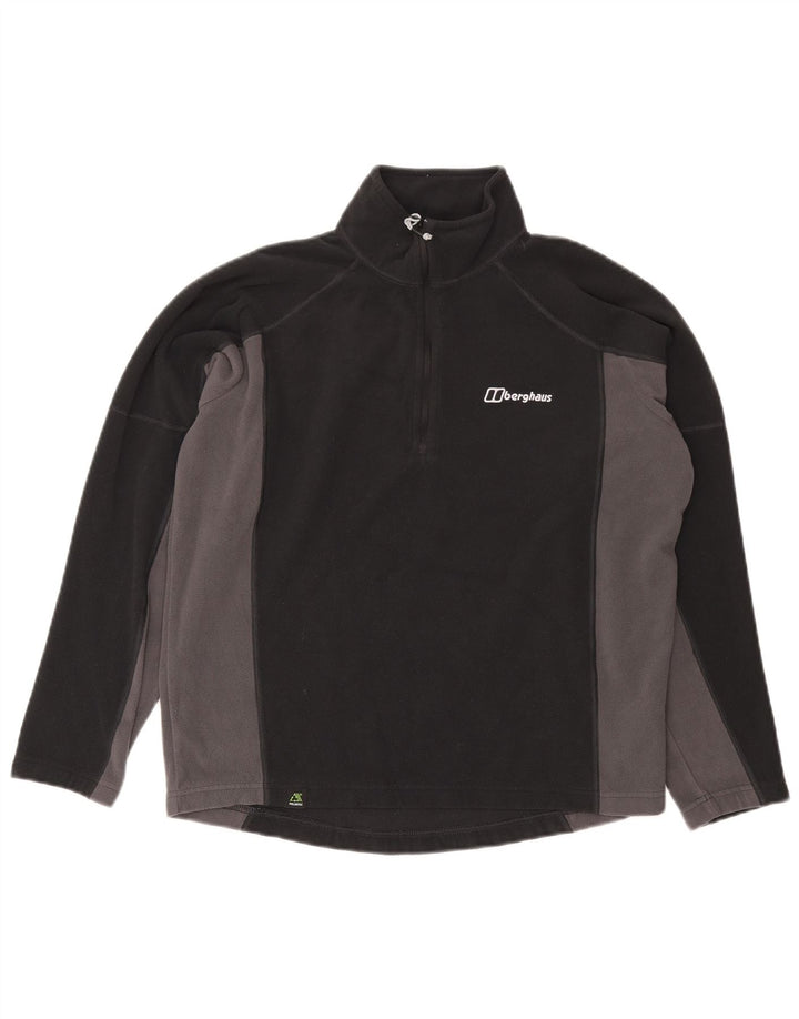 Berghaus Ανδρικό φερμουάρ με λαιμόκοψη από φλις, μεσαίο μαύρο χρώμα, πολυεστέρας
