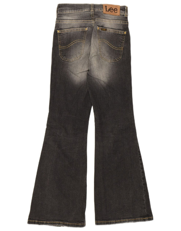 Lee Girls Felton Acid Wash Flared Jeans 9-10 Years W22 L26 Grey Cotton