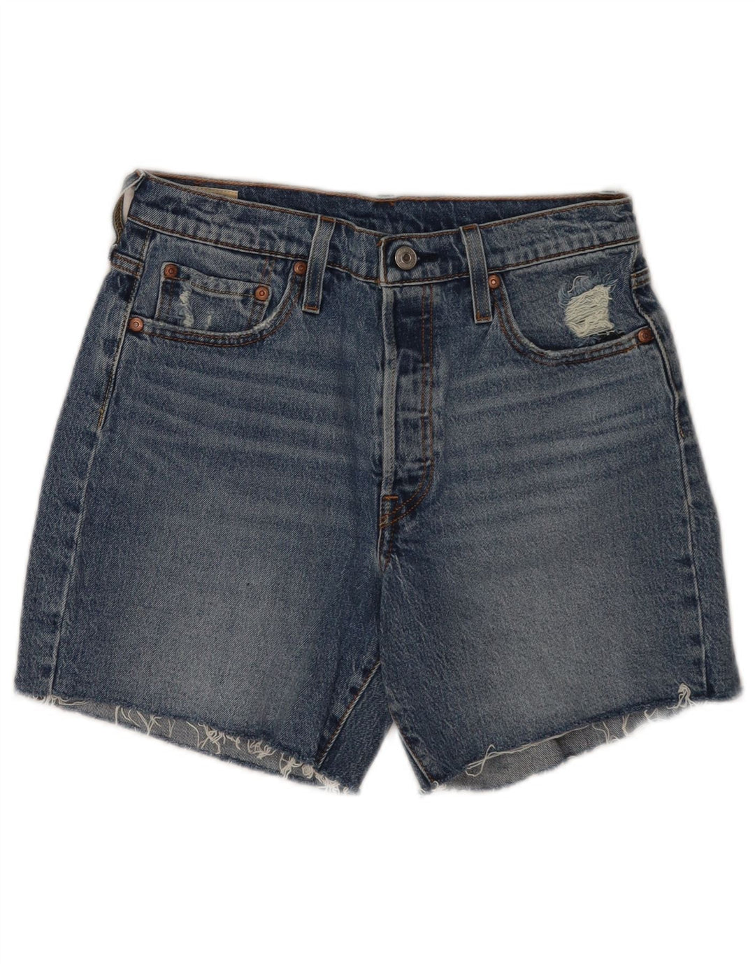 Γυναικείο σορτς Levi's 501 τζιν W28 μεσαίο μπλε βαμβακερό