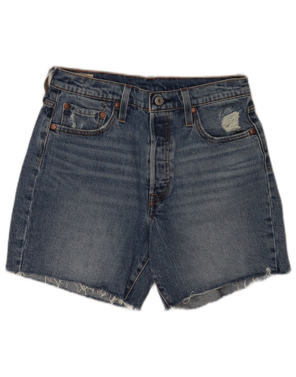 Γυναικείο σορτς Levi's 501 τζιν W28 μεσαίο μπλε βαμβακερό