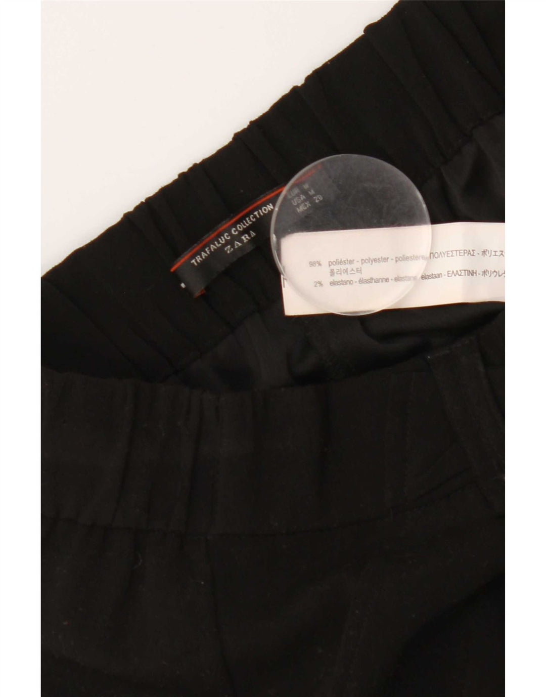 Zara Γυναικείο Φαρδύ Παντελόνι Κάπρι Μεσαίο W28 L22 Μαύρο Πολυεστέρας