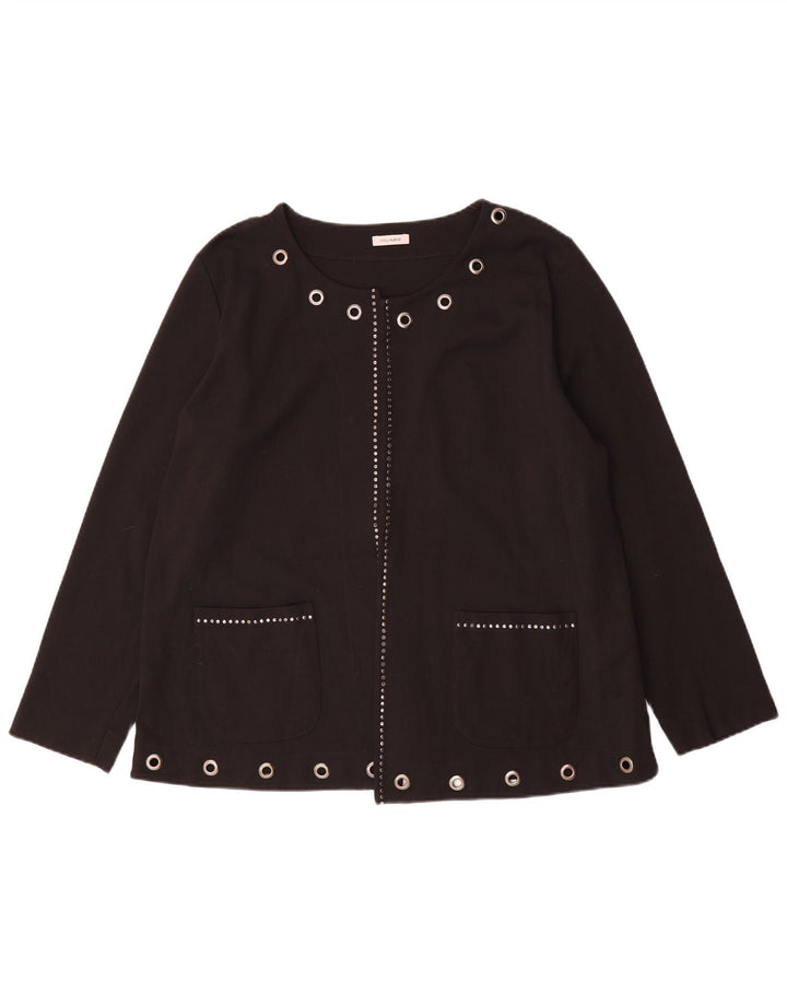 Fiorella Rubino Γυναικείο Oversized Open Blazer Jacket UK 14 Medium Black