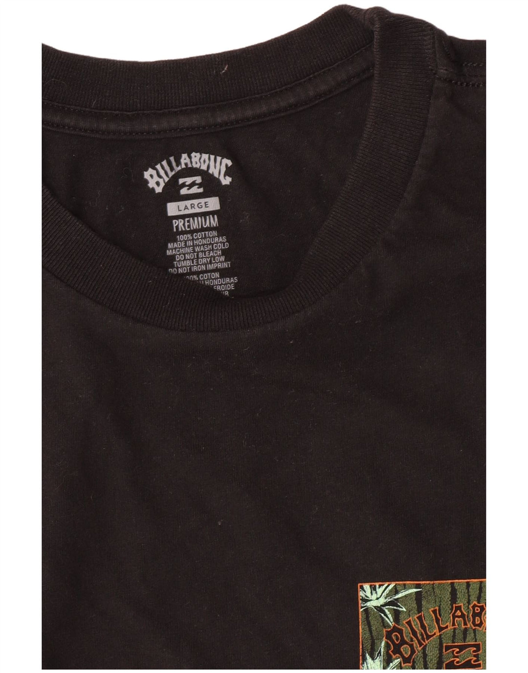 Ανδρικό γραφικό T-Shirt Billabong Top Large Μαύρο Βαμβακερό