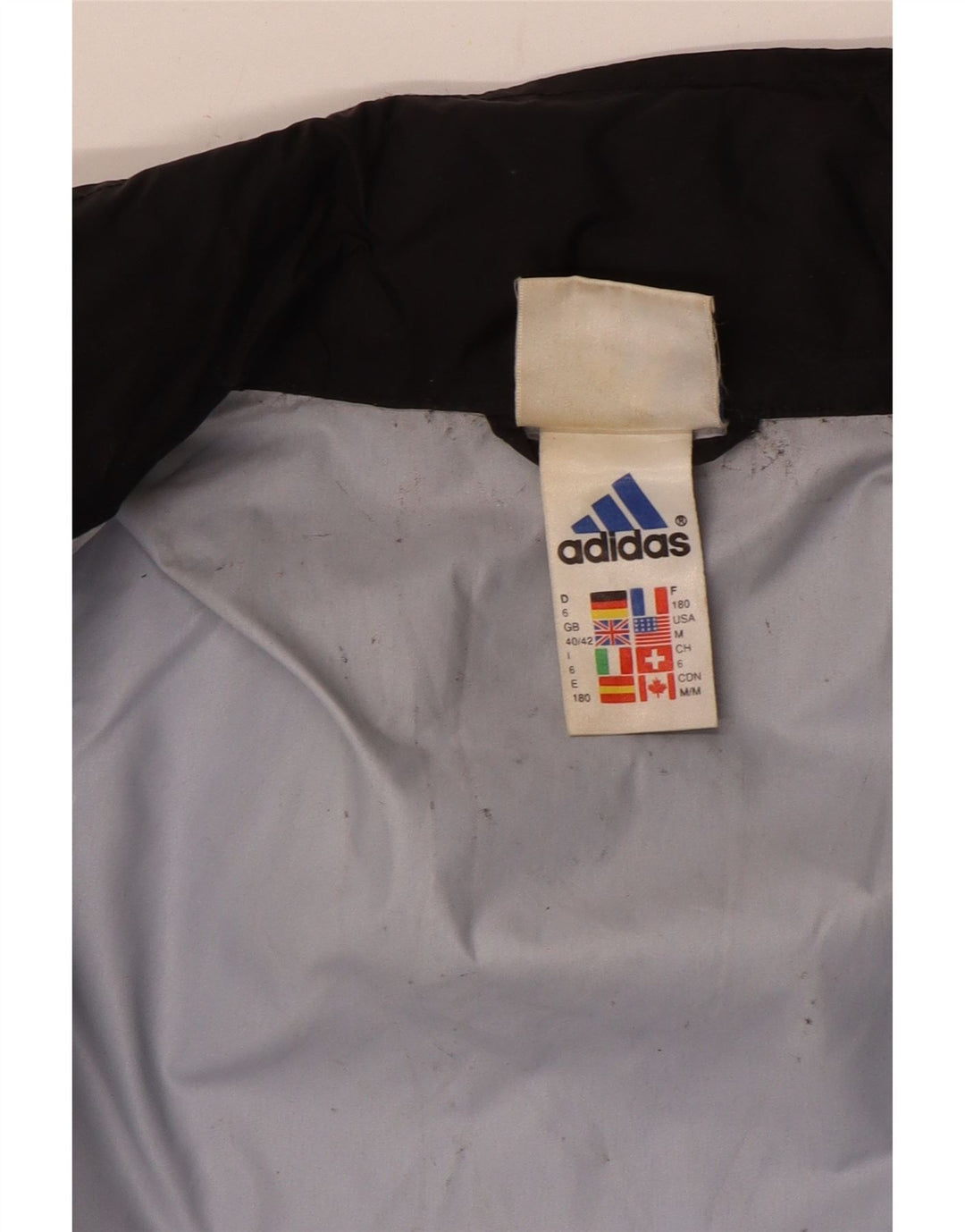 Adidas Ανδρικό μπουφάν βροχής UK 40/42 Medium Black Colorblock Nylon