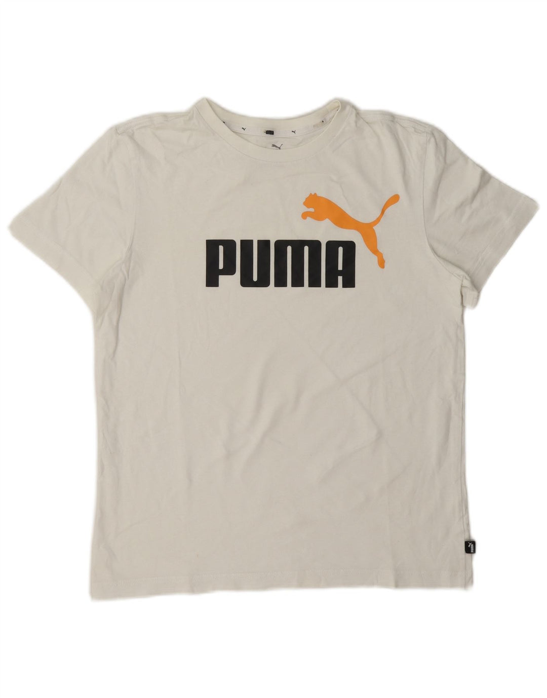 Puma Boys Graphic T-Shirt Top 15-16 Years Λευκό