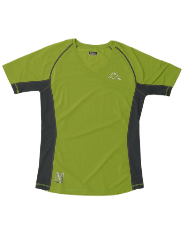 Γυναικείο γραφικό μπλουζάκι KAPPA Top UK 16 Large Green Colourblock Πολυεστέρας