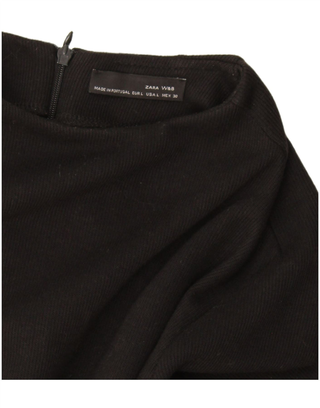 Zara Γυναικείο Jumper Φόρεμα UK 14 Large Μαύρο