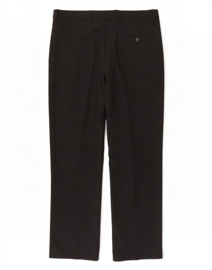 Ανδρικό καθημερινό παντελόνι Marks & Spencer Tailored Fit W34 L31 μαύρο πολυεστέρα