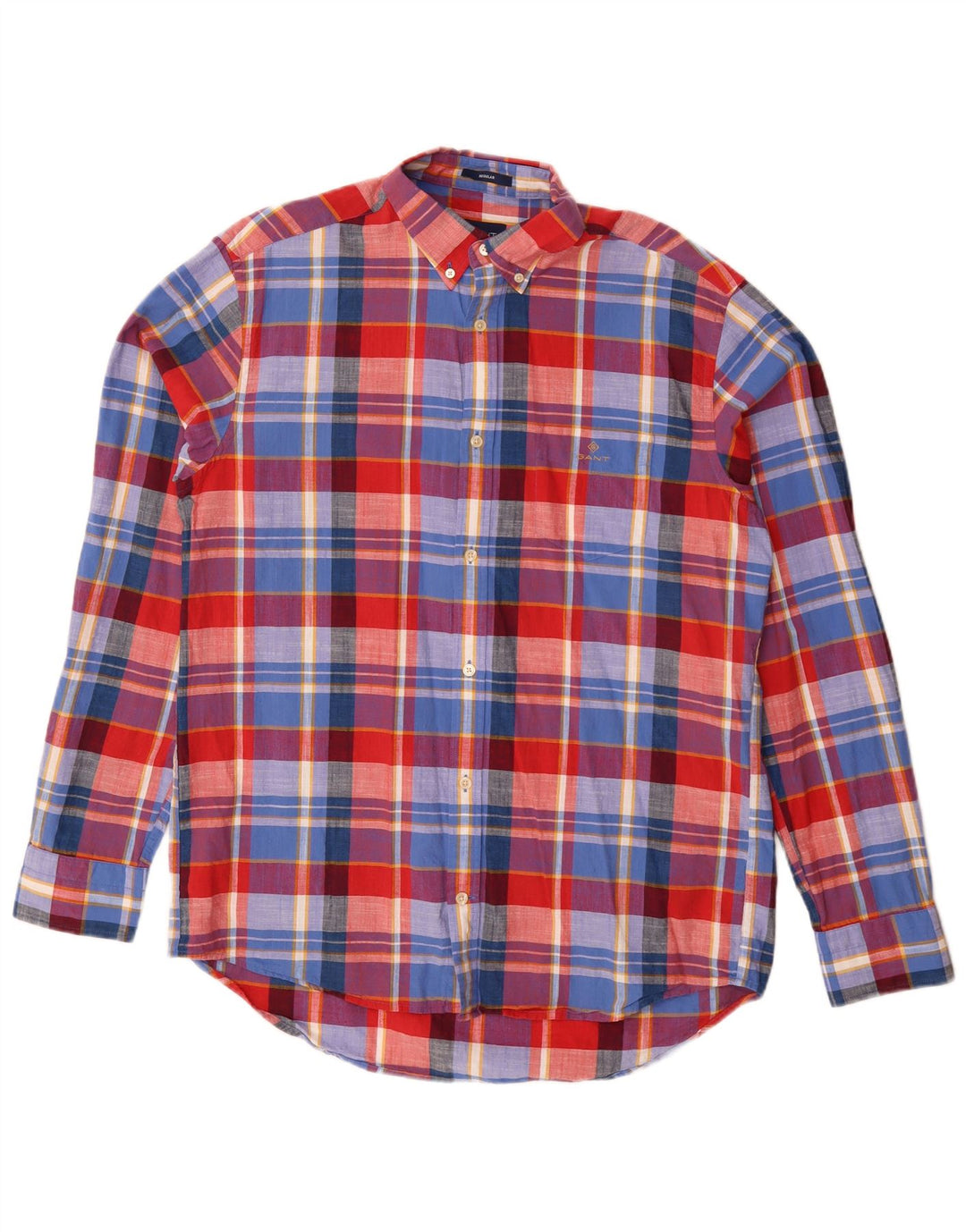 Ανδρικό πουκάμισο Gant Regular Fit Size 41/42 16 1/2 Large Πολύχρωμο Check