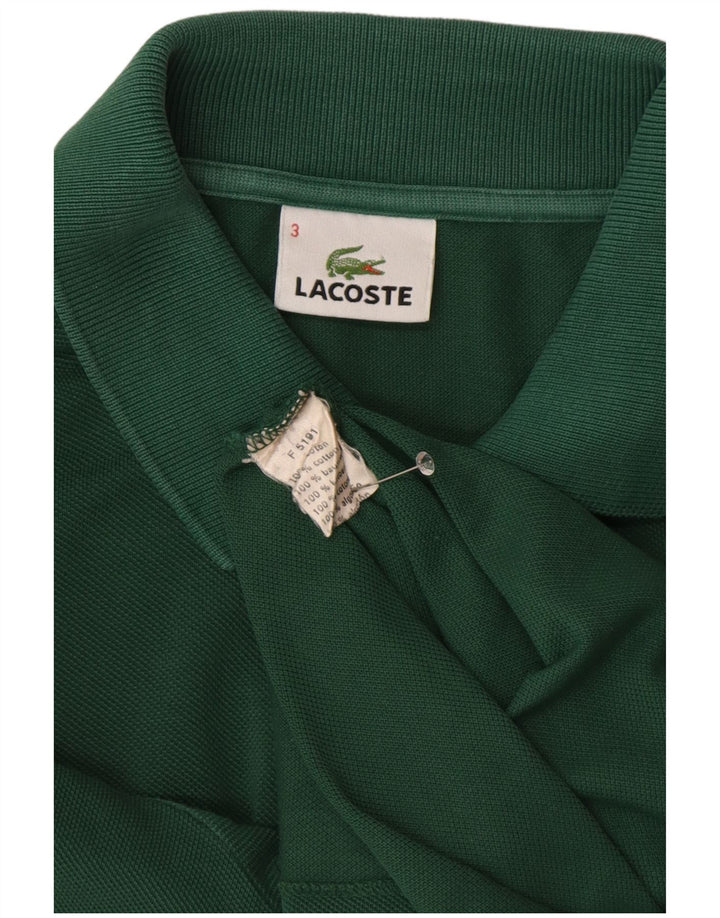 Ανδρικό μπλουζάκι πόλο LACOSTE Νούμερο 3 Μικρό πράσινο βαμβακερό