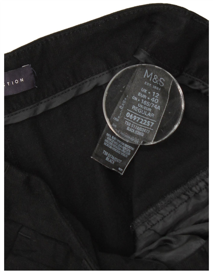 Marks & Spencer Γυναικείο Slim Cropped Παντελόνι UK 12 Medium W30 L24 Black