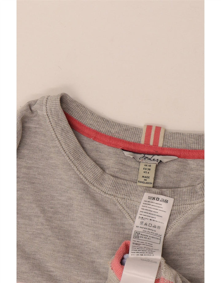 Joules Γυναικεία φούτερ υπερμεγέθης φόρμας Jumper UK 10 Small Grey ριγέ