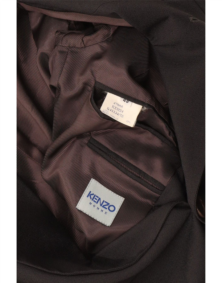 KENZO Ανδρικό σακάκι σακάκι 3 κουμπιών IT 48 Μαλλί μεσαίου μπλε ναυτικού