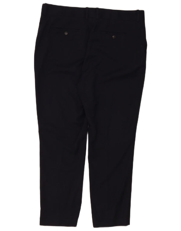 Reiss Γυναικεία Slim Fit Casual Παντελόνι UK 18 XL W40 L29 Μαύρο μάλλινο