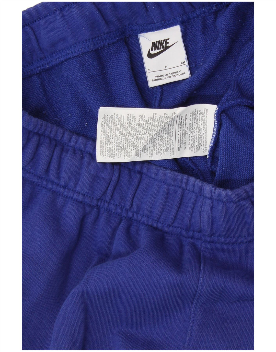 Ανδρικό γραφικό αθλητικό σορτς NIKE μικρό μπλε βαμβακερό