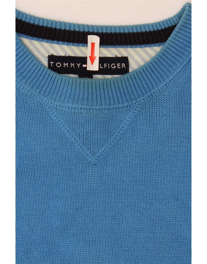Ανδρικό πουλόβερ με λαιμόκοψη Tommy Hilfiger, μεσαίο βαμβακερό