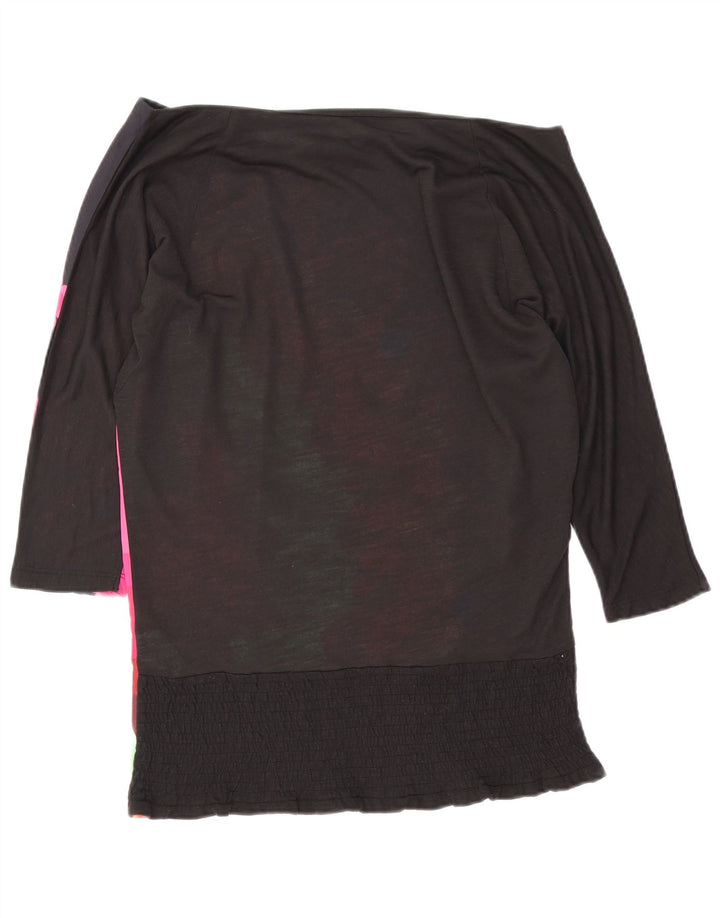 Γυναικείο Desigual Oversized Graphic Off Shoulder Top 10 Small Black