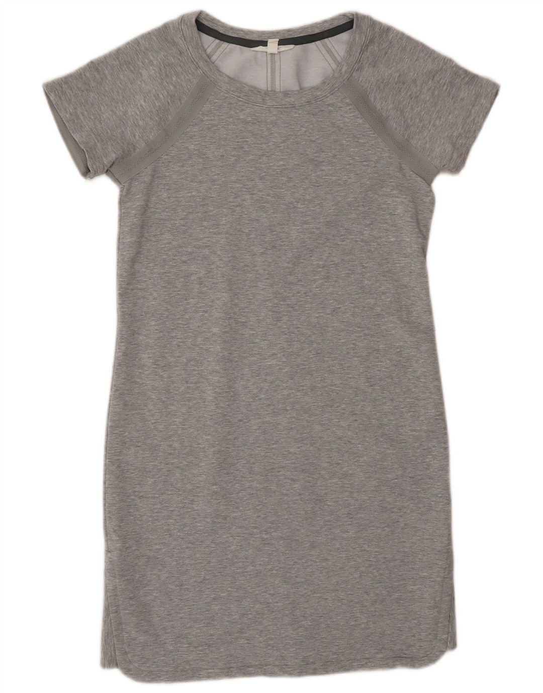 Athleta Γυναικείο T-Shirt φόρεμα UK 10 Small Grey Flecked Polyester