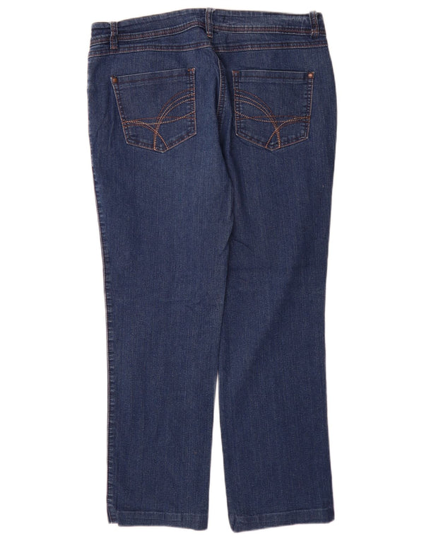 M&Co Γυναικεία Straight Jeans UK 14 Large W32 L28 Blue Cotton